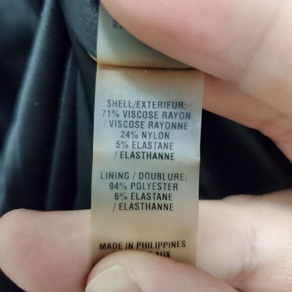 Elie Tahari Women's Black Satin Lapel Stretch‎ 3 Button Career Blazer Size M - Picture 5 of 6